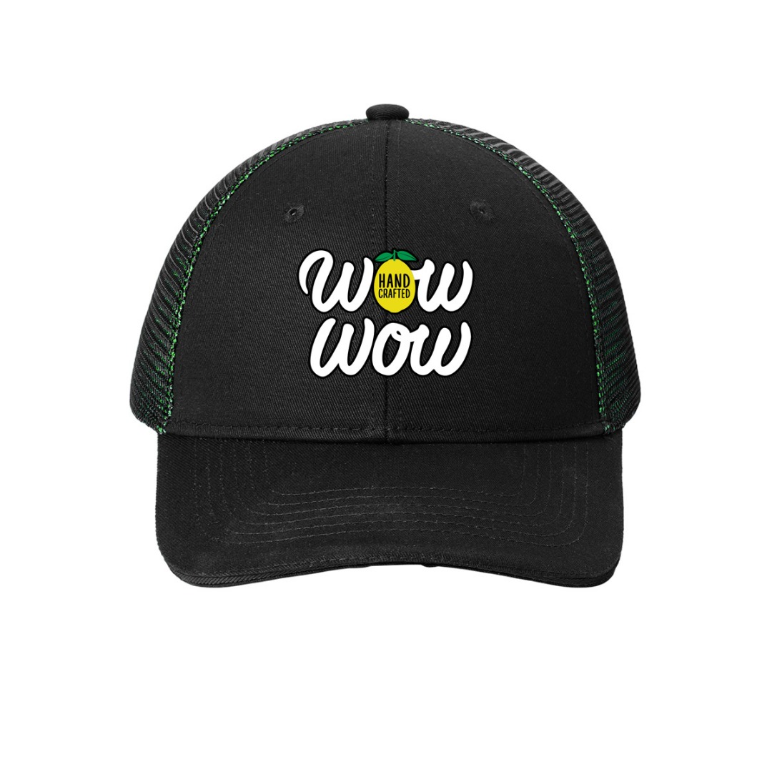 Double Mesh Snapback Sandwich Bill Cap